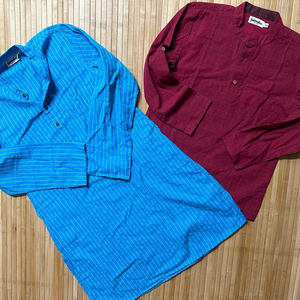 NWOT- kids 10-12 FABINDIA kurta & shirt